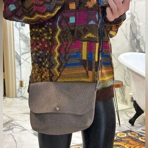 Jess Conti | handmade pebbled leather soft stone flap bag crossbody